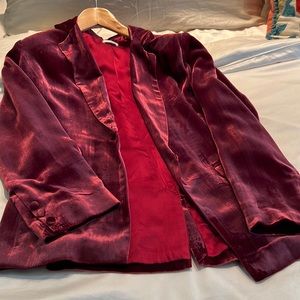 Lilysilk Velvet Blazer one Button Size Large - worn once